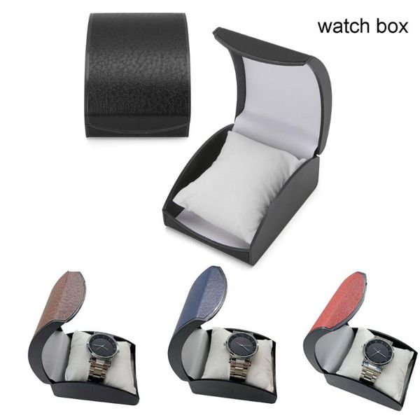 

jewelry pouches, bags faux leather pocket watch box gift chain women for men wristwatch container, Pink;blue