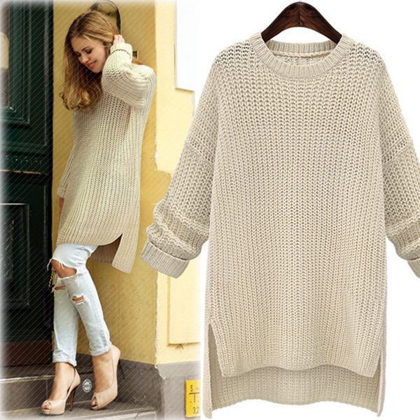 

women's thick round neck new style for autumn and winter sweater for autumn and winter 2020 long-sleeved pullover, White;black