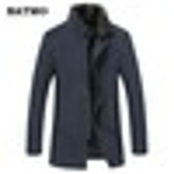 

batmo 2019 new arrival winter high huality wool thicked trench coat men,men's winter warm jackets 1820, Black