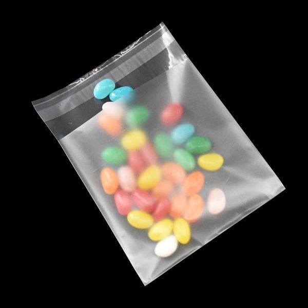 

200pcs 10*10+3cm frosted transparent plastic self-adhesive storage packaging bag gift diy pack bag clear plastic candys packing pouch