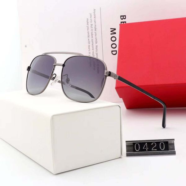 

2020 individual metal sunglasses for men and women in the same fashion anti-glare polariscopic driving, White;black