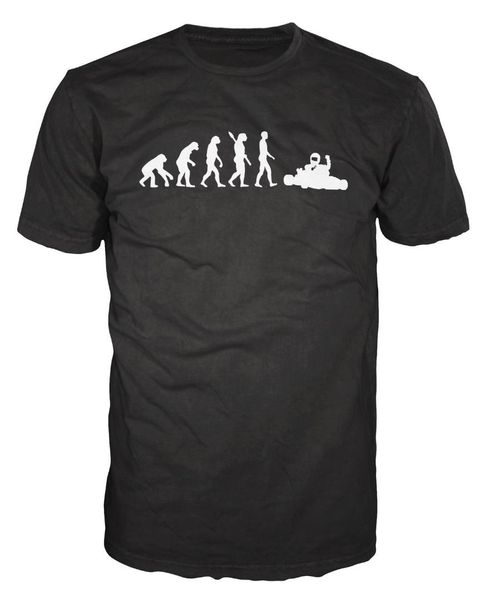 

2019 100% cotton kart racings evolution funny go kart gokart t shirt, White;black