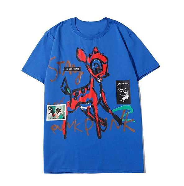 

2020 designer 19ss logo t-shirt men and women summer designer t-shirt high-end animal pattern short-sleeved clothes, White;black