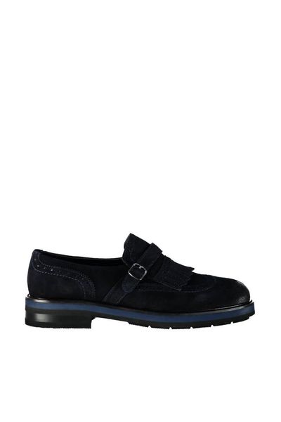 

derimod genuine leather navy blue men 's shoes, Black