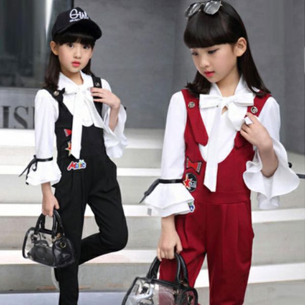 

2018 new arrivals 2pcs baby toddler kids girls clothes casual fashion pants outfits set spring autumn 3t 4 6 8 10 12 years, White