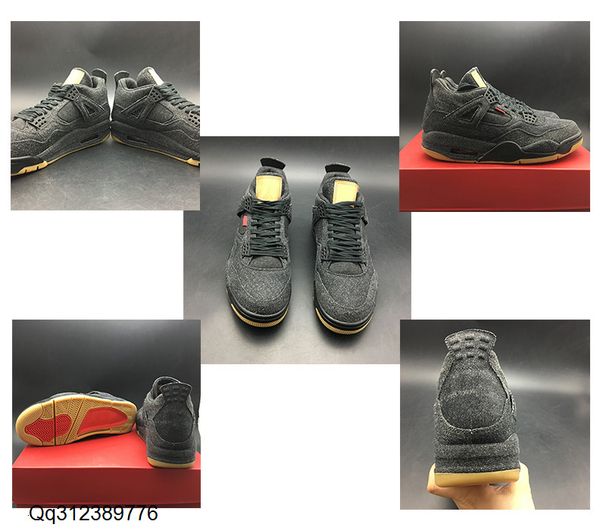 

release on june 30th 4 black denim mens womens basketball shoes jeans new popular good quality boys girls sports sneakers