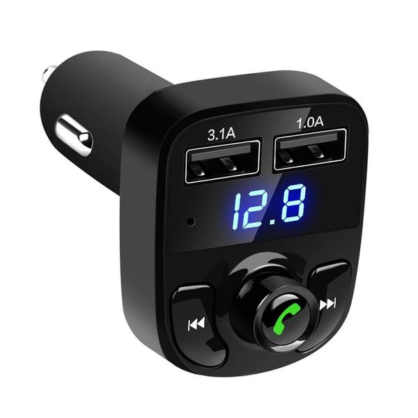 

hy82 car автомобильное зарядное устройство mp3 аудио плеер адаптер порты bluetooth автомобильный комплект fm передатчик громкой связи вызов