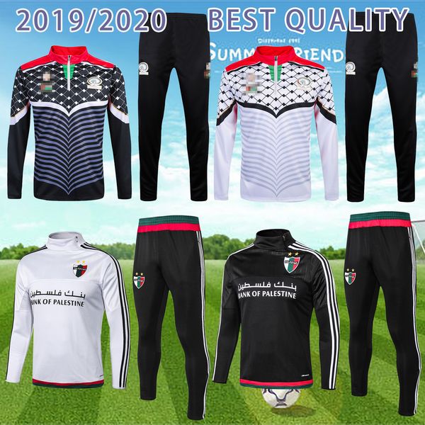 

18 19 20 pakistani tracksuit kits purple soccer jogging suits football training suit set long sleeve pakistani uniforms survetemen jacket, Black