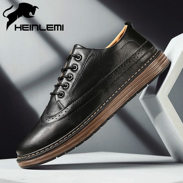 

heinlemi classic height increase designers men shoes large size mens shoes trendy men sneakers scarpe uomo estive, Black