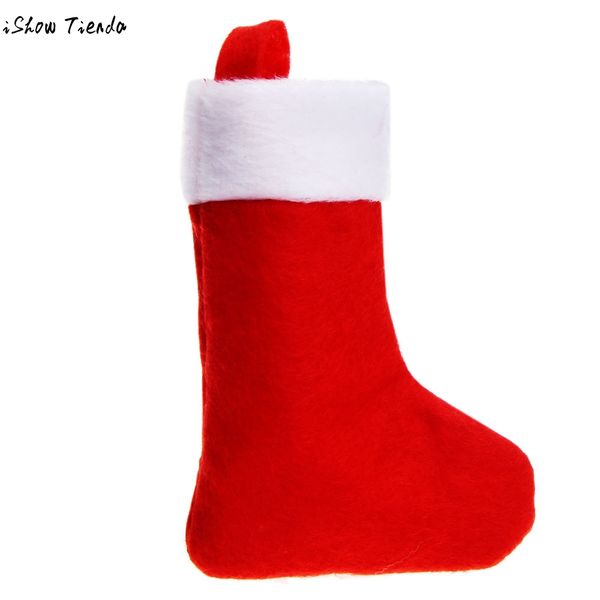

1 pc christmas cute sock shape fork knife package storage tableware cutlery sets covers bag