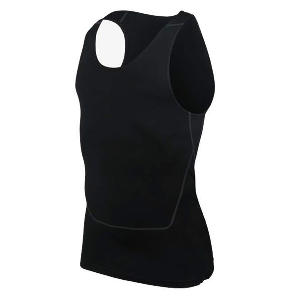 

fashion men compression breathable vest shirts base line black white workout fitness sleeveless shirt bodybuilding tank -2xl, White;black