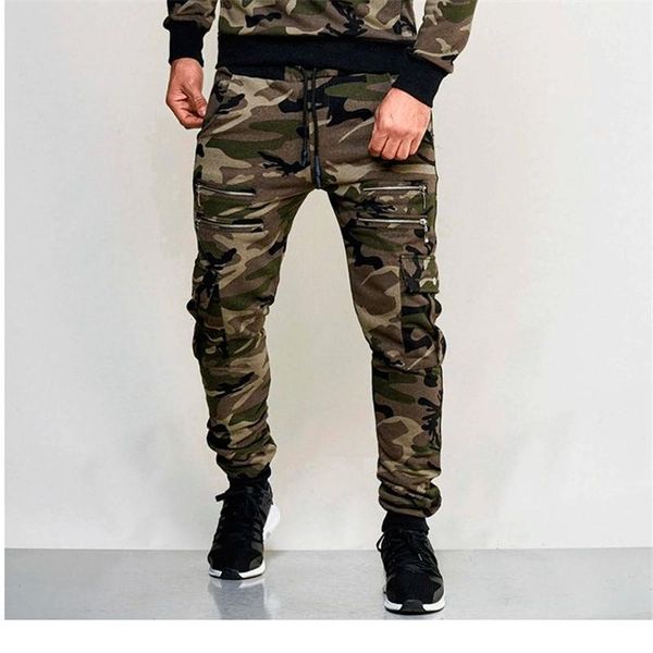 

sweatpants slim fit 2020ss mens trousers fashion camouflage colors loose pants sports pencil pantalones jogger male, Black