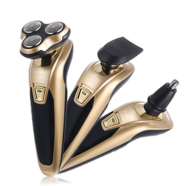

3 in 1 men's electric shaver for men rechargeable razor washable 3w kemei shaver trimmer shaver for nose & ear men's