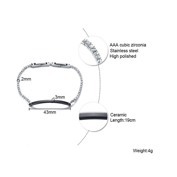 

fxm ccb22 new arrival sell jewelry lover for women birthday gift selling s925 silver bracelet lover bracelet 17cm, Black