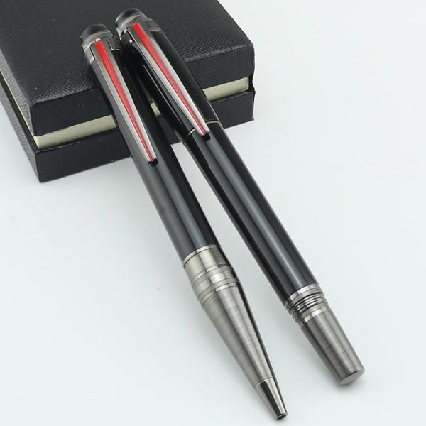 

new arrive urban speed ballpoint pen luxury black resin rollerball pen pvd-coated fittings for writing office stationery gift @yamalang