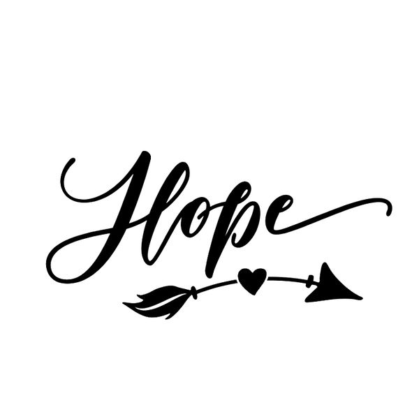 

14cm*6.8cm hope decal inspirational vinyl car stickers heart arrow art decoration