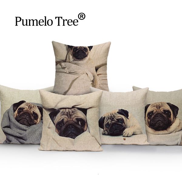 

собака мопс симпатичные подушки декоративные подушки dropshipping подушка обложка животных белье подушки главная декор подушка обложка брось