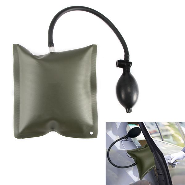 

car air pump wedge auto inflatable pump pad door window open air entry shim repair tools black/green