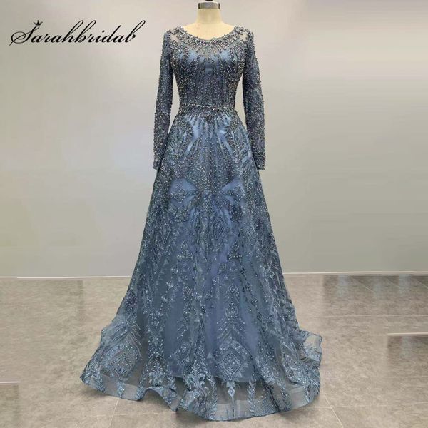 

in stock real ps new arrivals dubai luxury long sleeves evening dresses 2019 latest design o-neck crystal evening wt5608, White;black
