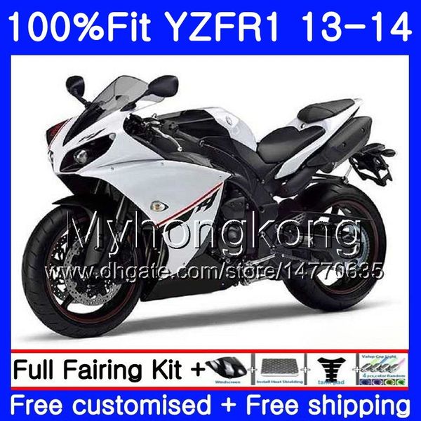 Einspritzkörper für Yamaha Stock White Hot YZF 1000 YZF R 1 YZF1000 YZF R1 13 14 242HM.AA YZF-1000 YZF-R1 YZFR1 2013 2014 Vollverkleidungsset