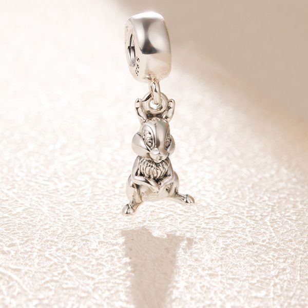 

silver 925 thumper pendant charms authentic 925 sterling silver beads fits european pandora style jewelry bracelets & necklace diy 796342, Bronze;silver