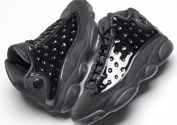 

new 13 13s cap and gown black basketball shoes men 13 sports sneakers with box