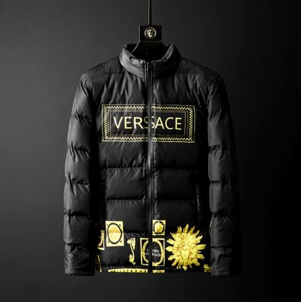 

2019 fashion jacket windbreaker long sleeve women mens jackets hoodie clothing zipper animal letter pattern versace down coat clothes, Black