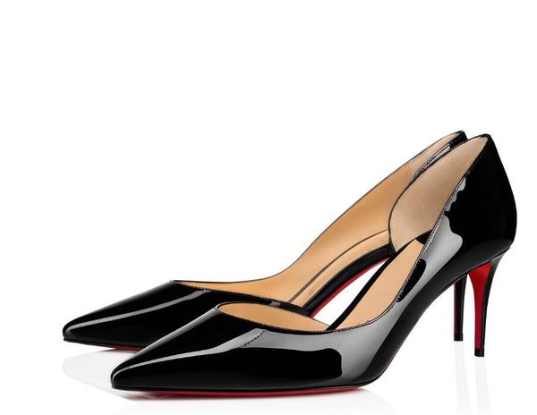 

designer women shoes high heels red bottom pointed toes pumps bottoms dress sneakers iriza pump in sleek black patent leather classic