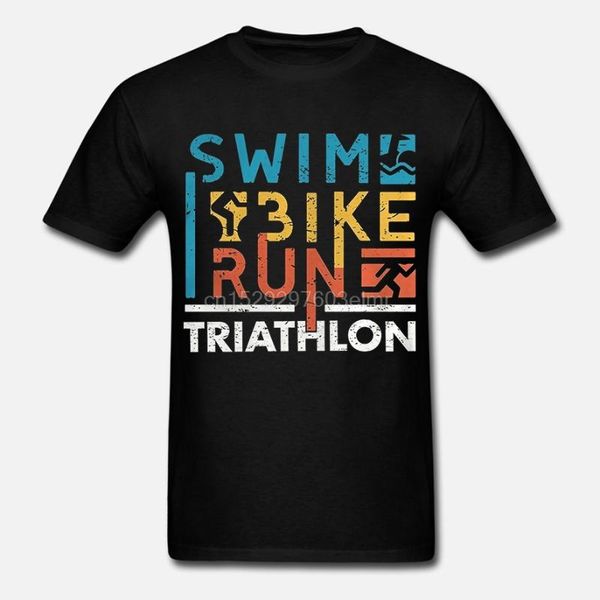 

funny men t shirt women novelty tshirt triathlon shirt swimer bikeer runer triathloncool t-shirt, White;black