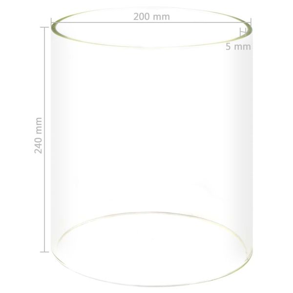 

glass cylinder for sausage warmer 200x240 mm