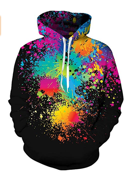 

2019 unisex hypnotic женщина / мужчина цифровых galaxy фуфайки пары hoodie 3d печать с капюшоном пуловер пуловера куртка пальто свитер a589, Black
