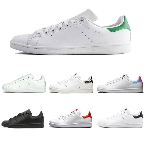 

new designer smith men women casual dhoes green black ehite blue red pink mens stan fashion leather shoes size 36-45