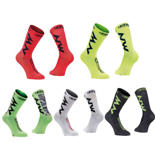 

new professional cycling socks protect feet breathable wicking sock outdoor road bike nylon socks bicycle accessories, Black