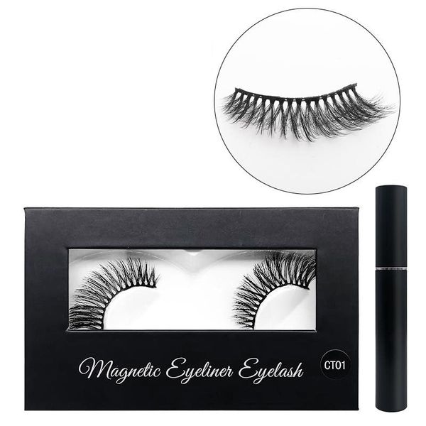 

shidishangpin magnetic liquid eyeliner magnetic false eyelashes set waterproof long lasting fast drying eyeliner eyelash extension makeup