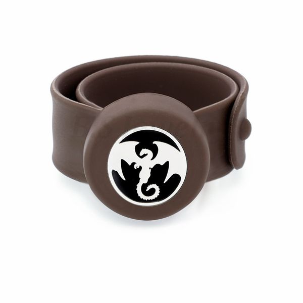 

jewelry dragon kids adjustable mosquito repellent bracelet essential oil diffuser perfume children silicone bracelet, Silver