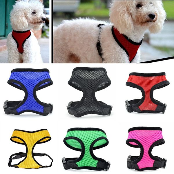 

nylon pet mesh harness soft net dog mini vest adjustable breathable puppy harness dog supplies fa1923