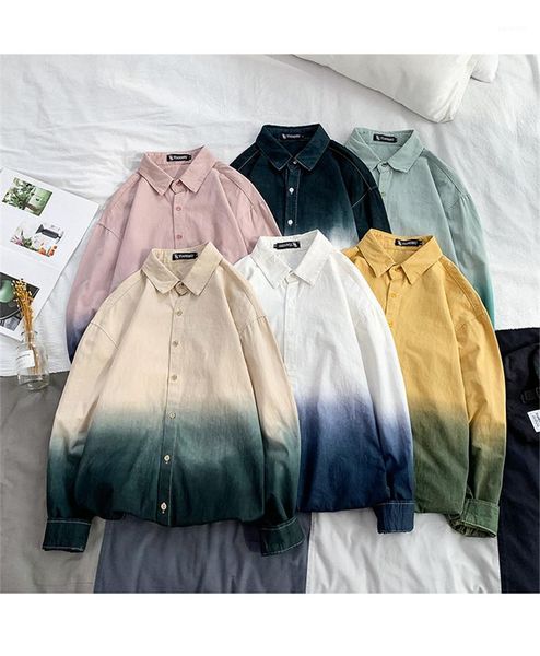 

рубашка мода постепенный свободный печатный тройник повседневная мужская с длинными рукавами топы дизайнерское мужское платье, White;black