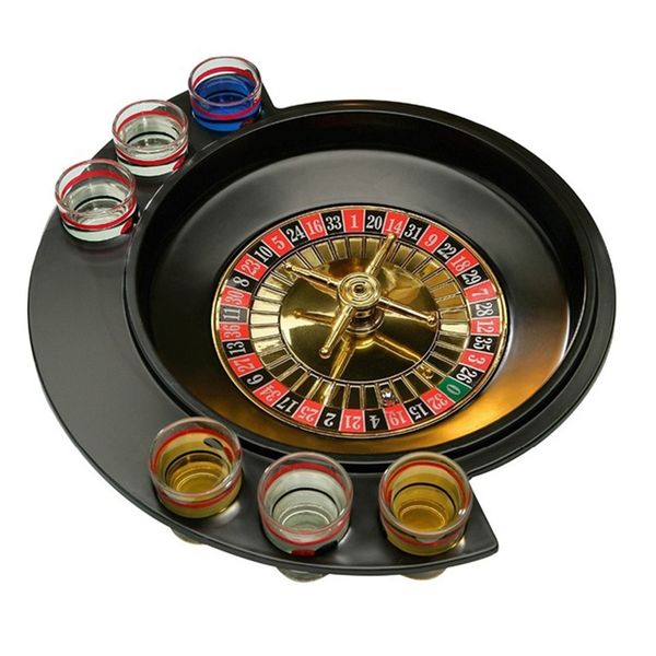 

novelty gifts russian lucky sparty games roulette drinking game with 6 glass spin wheel portable board game for 2-3 player other golf pr