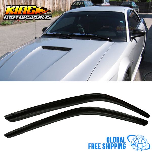 

fits 94-04 ford mustang acrylic window visors 2pc set global ing