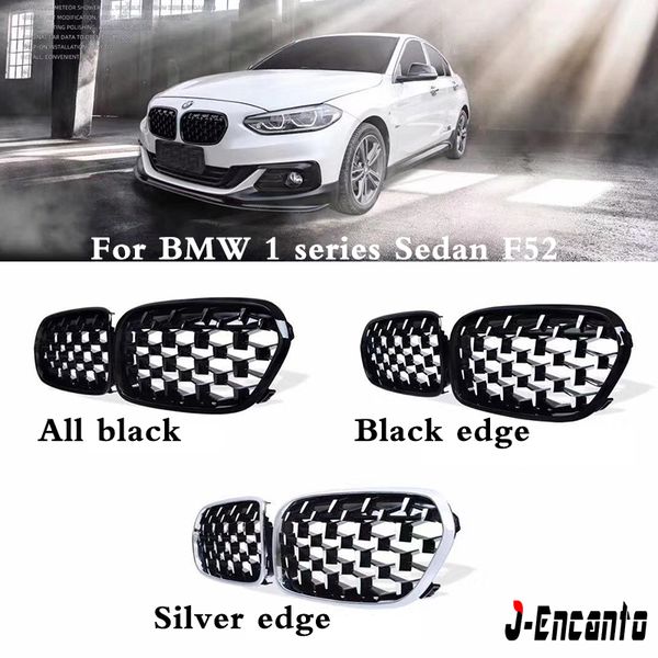 

пара передняя почки решетка для bmw 1-й серии седан f52 2011-2019 гг алмазная решетка метеор стиль передний бампер grill автомобиля стайлинг