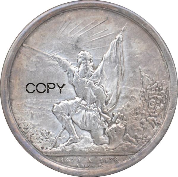 

spain 27 febrero santo domingo 74un peso 1974 plated silver copy coin commemorative coins