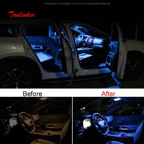 

tonlinker interior brightness atmosphere mouldings led lamp for c5 aircross 2020-19 car styling 1-3 pcs led replace lamp