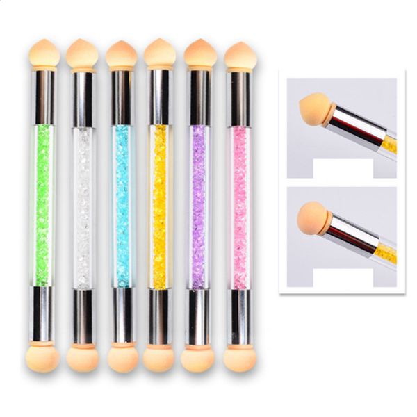 

brand new double end nail art gel polish color gradient brush nail stamping blooming pen manicure tools, Yellow