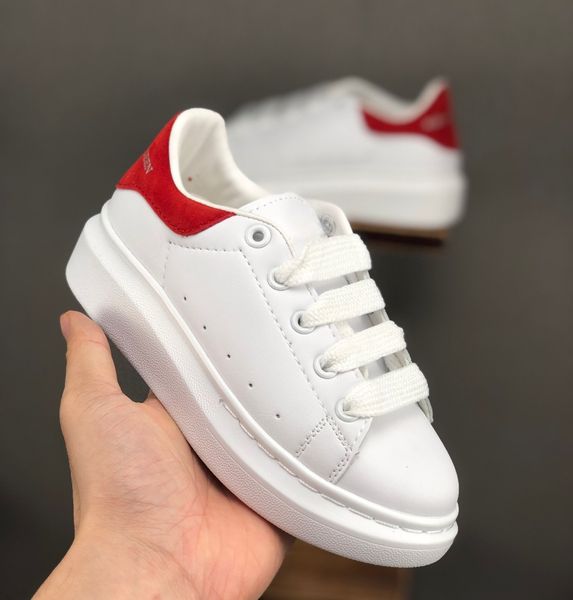 

luxury children kids casual shoes boy's girl's designer thick-soled flat height increasing kids casual shoes sport sneaker size 24, Black