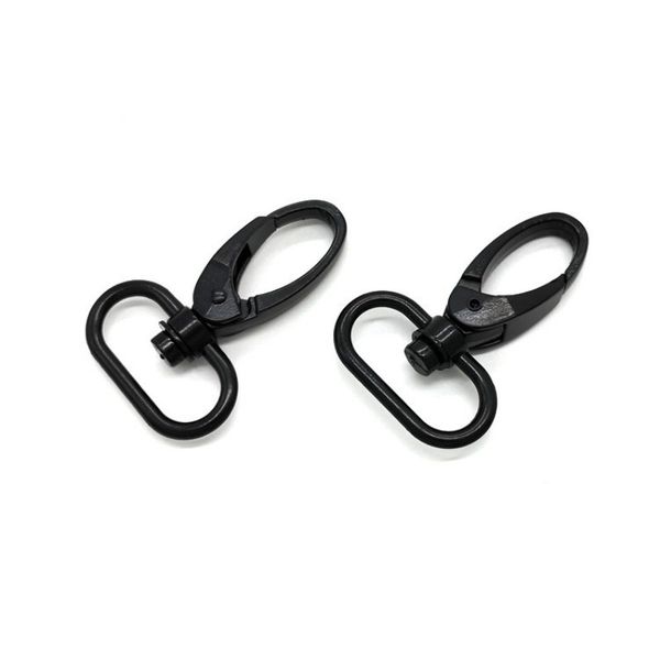 

black 1 inch carabiner metal ribbon dog buckle black hook buckle bag hardware hanger keychain accessories