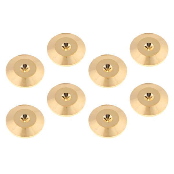

8x hifi audio speaker isolation spikes feet pads gold plated surface durable