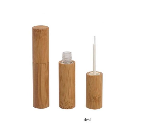 4ML100pcs leere natürliche Bambus-Holz-Eyeliner-Röhre, nachfüllbarer Behälter für Schönheits-Wimpern-Wachstumsflüssigkeit, DIY-Eyeliner-Röhre SN3551