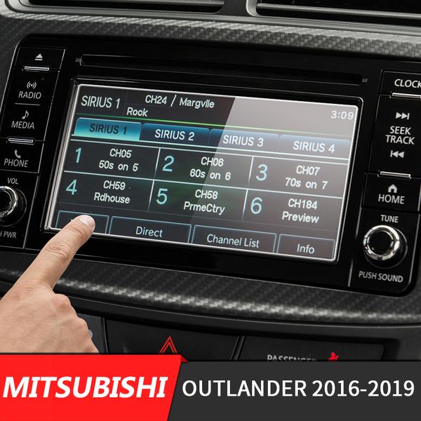 

car navigation gps screen glass steel protective film for mitsubishi outlander 2016 2017 2018 201 control of lcd screen sticker
