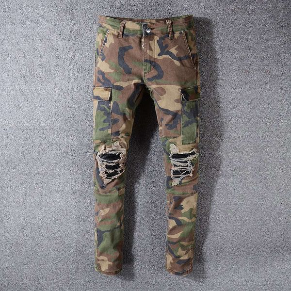 

new designer jeans distressed zipper mens jeans mens ripped denim pants men hip hop luxury jeans trousers, Blue