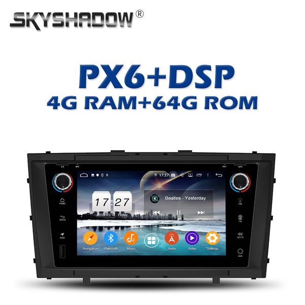 

px6 ips dsp android 9.0 4gb +64gb car dvd player wifi rds radio gps google map bluetooth 4.2 for avensis t27 2009-2013